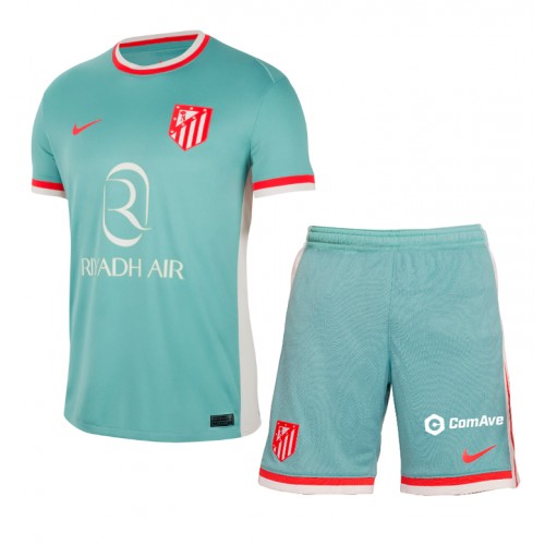 Dětský fotbalový dres Atletico Madrid 2024-25 Venkovní Krátký Rukáv (+ trenýrky)